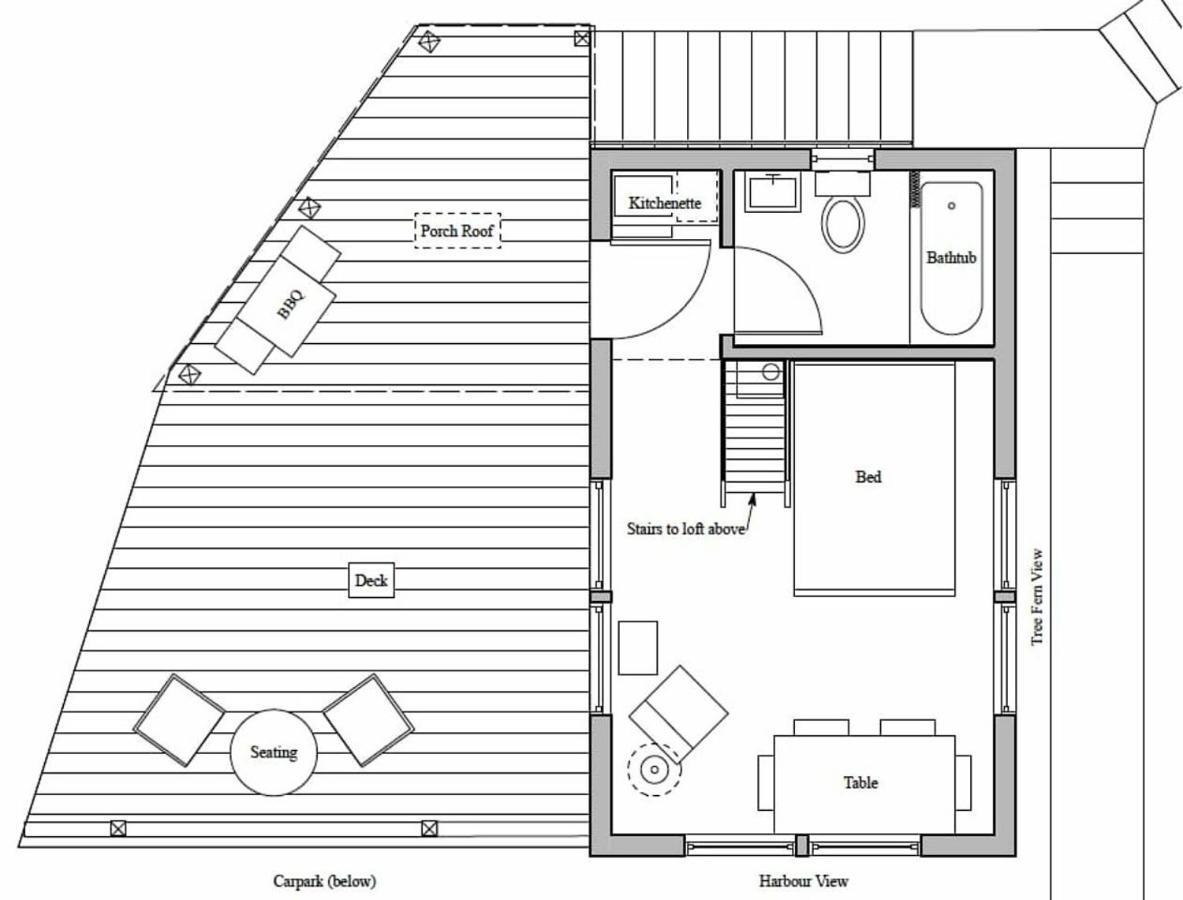 Hotel Tiny House In The Sky Dunedin Exterior foto